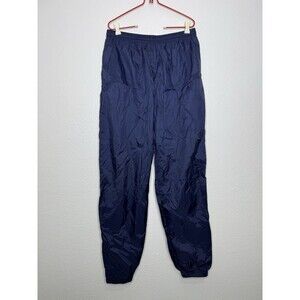 VTG USA Olympics Windbreaker Pants Men Size LT Navy Blue Nylon Track Athletic